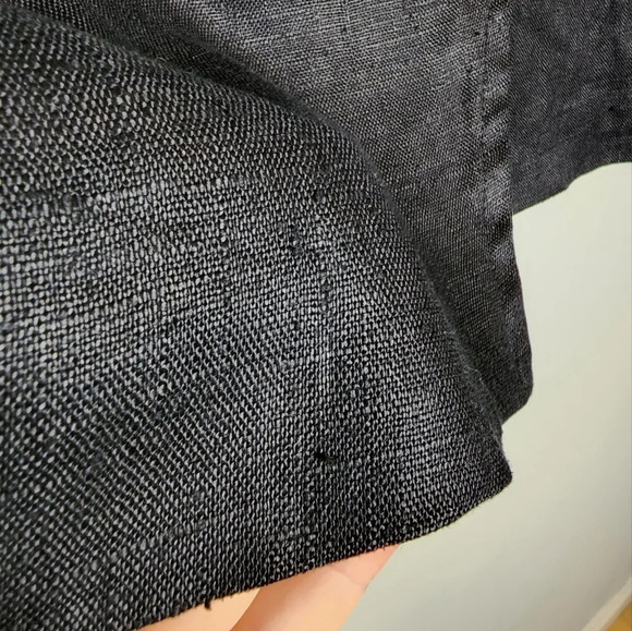 Finity 100% linen wrap black skirt. Size 8 - Picture 11 of 15
